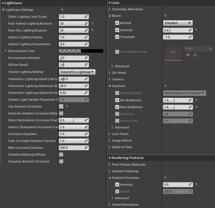 Lightmass and Post-Processing