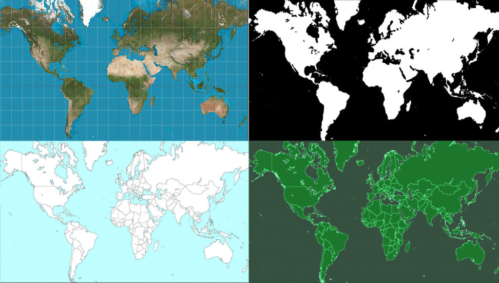 World Map layers in Photoshop